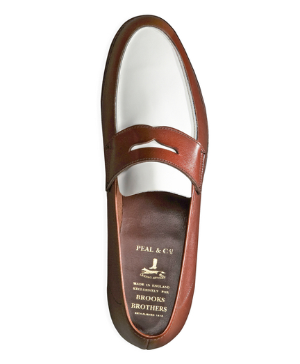 The Great Gatsby Collection White and Brown Spectator Loafer Brooks