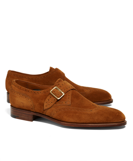 Edward Green Hove Suede Wingtip Monks
