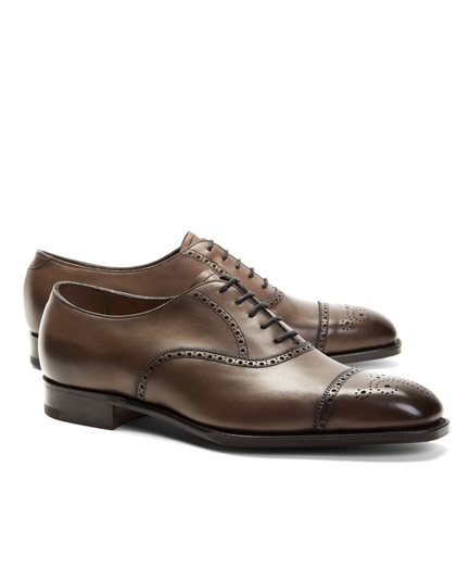 Edward Green Asquith Leather Medallion Perforated Captoes