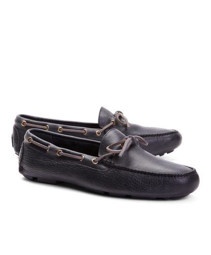 womens navy driving mocs