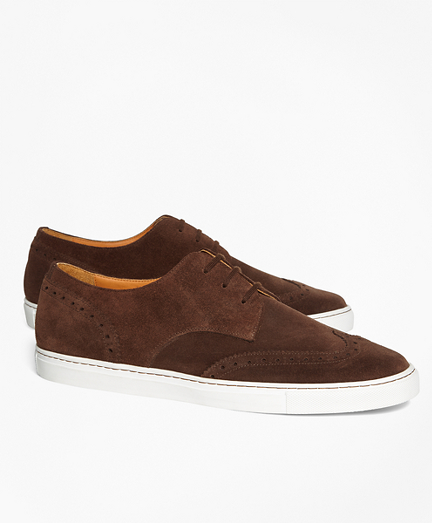 Suede Wingtip Sneakers