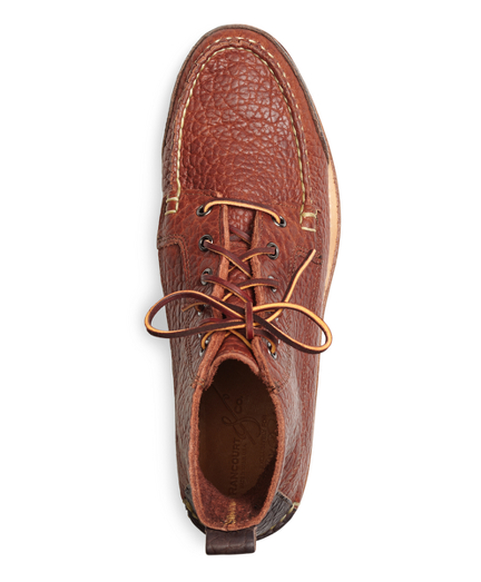 Men's Brown Rugged Leather Boots Brooks Brothers