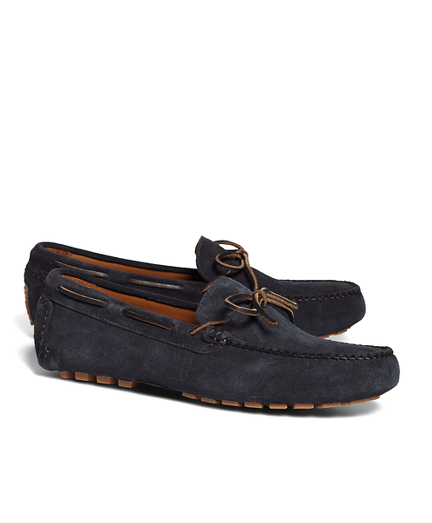 Brooks Brothers Suede Tie Driving Moccasins