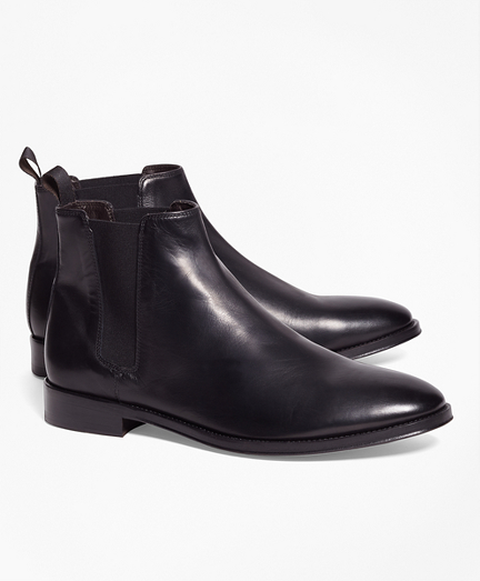 Brooks Brothers Black Leather Chelsea Boots