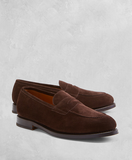 Golden Fleece Suede Penny Loafers