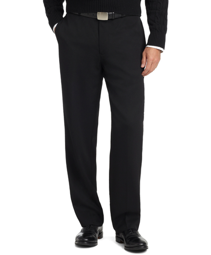 Madison Fit Plain-Front Unfinished Gabardine Trousers
