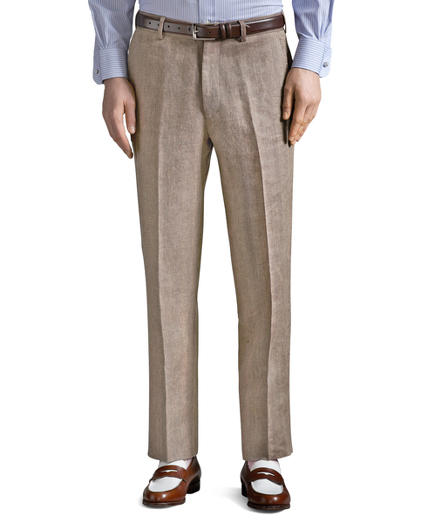 The Great Gatsby Collection Light Brown Linen Trousers