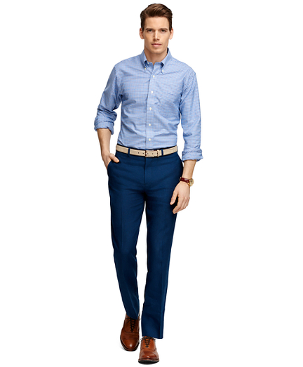 navy blue pants with blue shirt