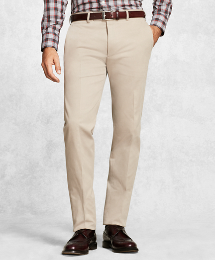 Golden Fleece Solid Khaki Dress Trousers