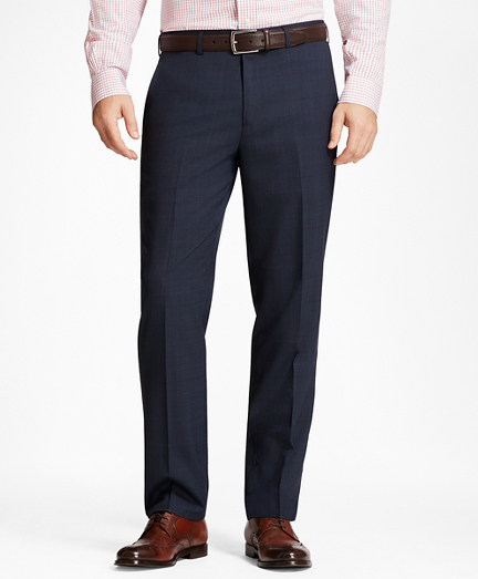 Regent Fit Plaid Trousers