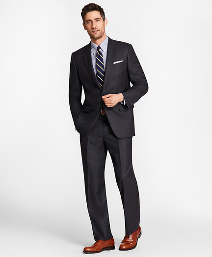 Madison Fit Saxxon Wool Navy Tic 1818 Suit