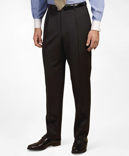 Pleat-Front Suiting Essential Stripe Trousers
