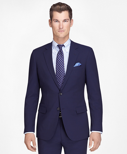 Fitzgerald Fit Navy Mini Bead Stripe BrooksCool Suit
