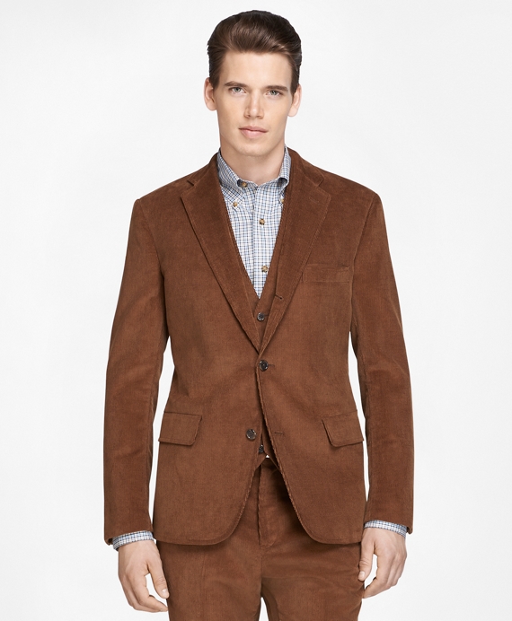 Men's Own Make Light Brown Three-Piece Corduroy Suit | Brooks Brothers