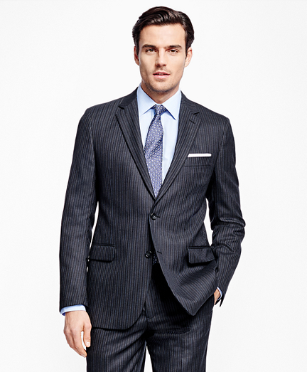 Fitzgerald Fit Saxxon Wool Alternating Stripe 1818 Suit
