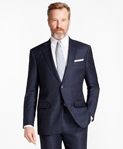 Madison Fit Saxxon Wool Plaid 1818 Suit