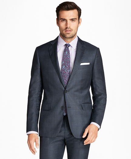 Regent Fit Saxxon Wool Plaid 1818 Suit