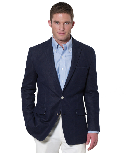 Pure cotton woven in Italy. Lightweight construction with two-button, side vents and relaxed shoulder for ultimate comfort. Milano fit our slimmest-fitting sport coat is inspired by the tailoring trends of the 1960s. It features a shorter jacket with narrow lapels. Dry clean. Imported.