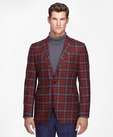 Men's Fitzgerald Fit Red Tartan Sport Coat Brooks Brothers