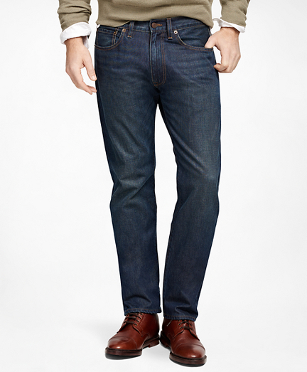 Supima&reg; Denim Straight Fit Jeans