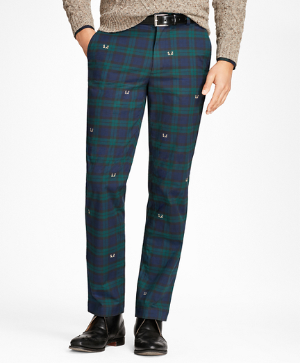 Clark Fit Black Watch Antler Embroidered Pants