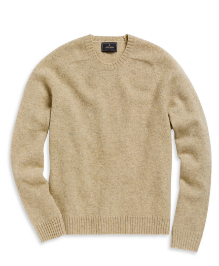 Shetland Saddle Shoulder Crewneck Sweater Brooks Brothers