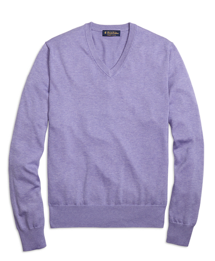 Supima&reg; Cotton V-Neck Sweater