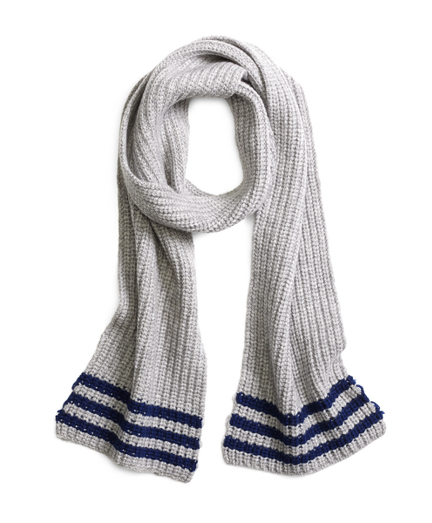 Tipped Cashmere Knit Scarf