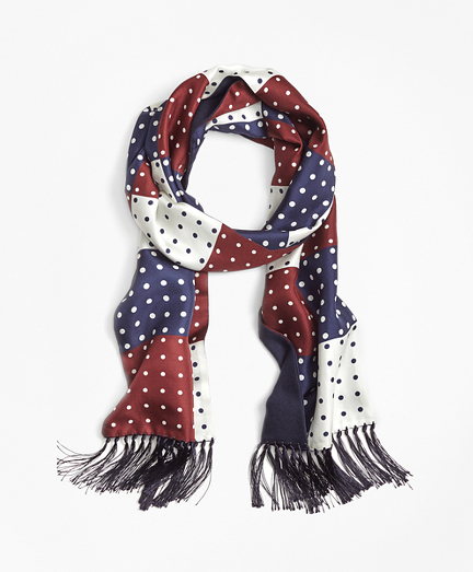 Polka Dot Patchwork Scarf