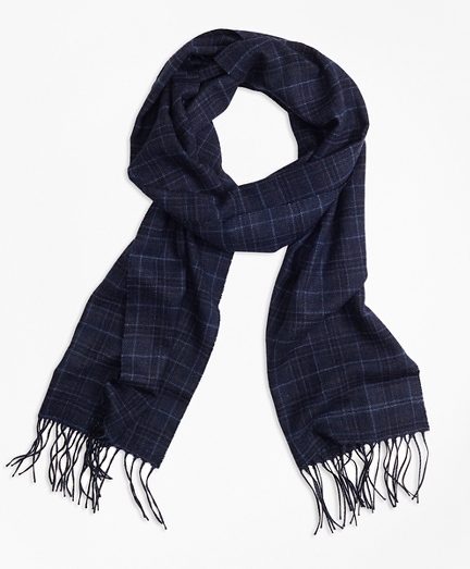 Saxxon Wool Plaid Scarf