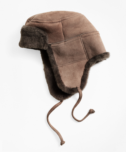 Brooks Brothers Shearling Trapper Hat
