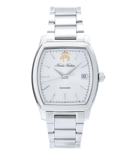 Rectangular Watch with Stainless Steel Band