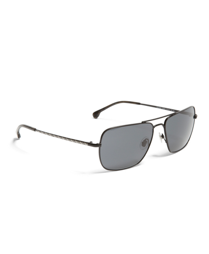 Black Metal Navigator BB#1 Stripe Arm Sunglasses