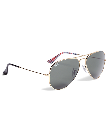 Ray-Ban Aviator Sunglasses with Gingham