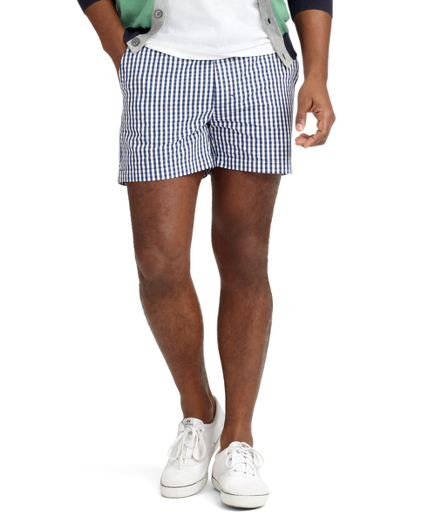 Gingham Swim Trunk