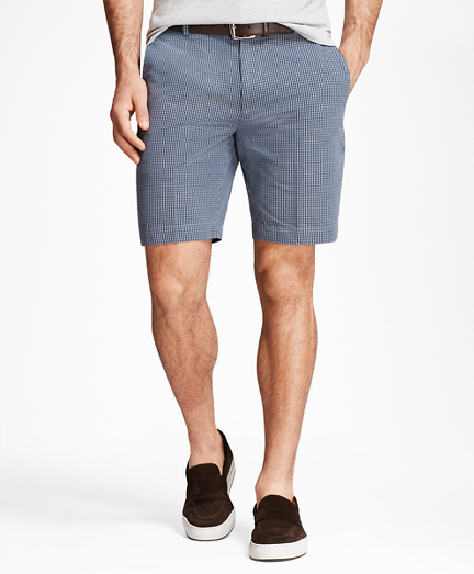 Chambray Gingham Shorts