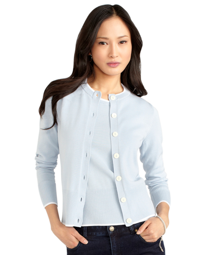 Petite Cotton High-Rib Cardigan