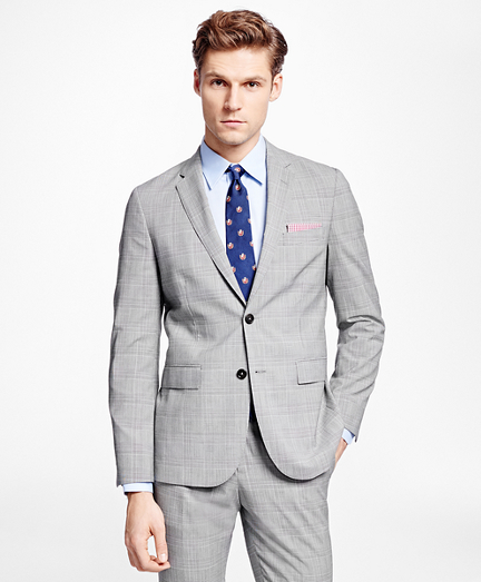 Black and White Plaid Suit Jacket