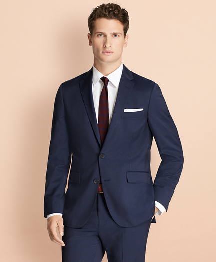 Alternating Pinstripe Wool Suit Jacket