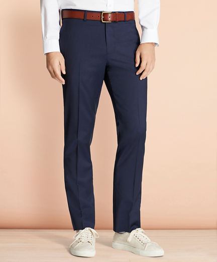 Alternating Pinstripe Wool Suit Trousers