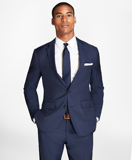 Pinstripe Wool Suit Jacket