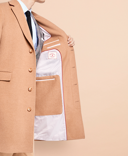 Men's Wool and Camel Hair Topcoat Brooks Brothers