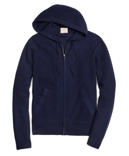 navy cashmere hoodie