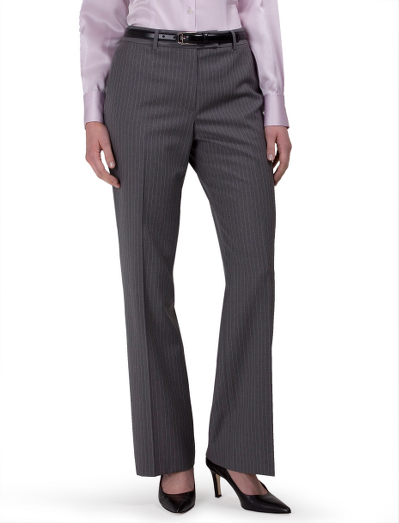 Pinstripe Caroline Fit Wool Trousers