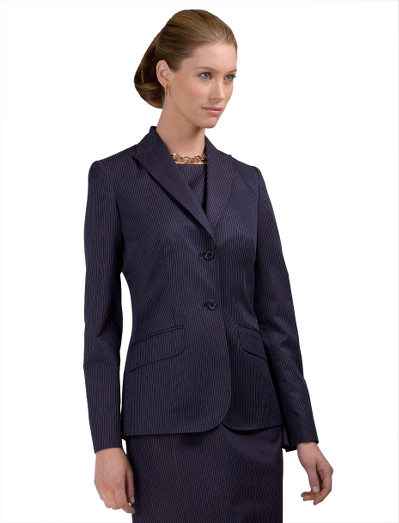 Cotton Silk Stripe Blazer