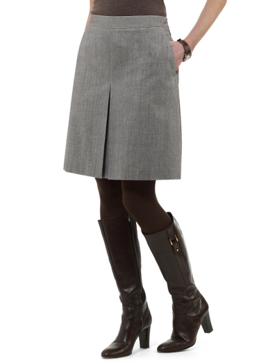 Cotton/Wool Stretch Skirt