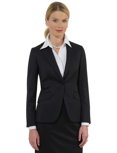 Petite Wool One-Button Jacket