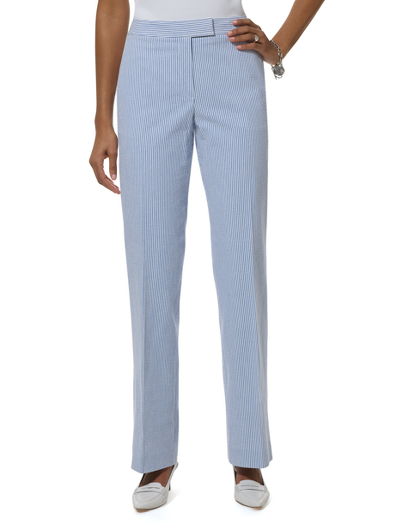 Petite Country Club Seersucker Caroline Fit Trousers