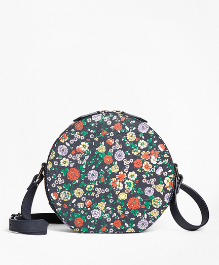 Floral Leather Circle Crossbody Bag Brooks Brothers