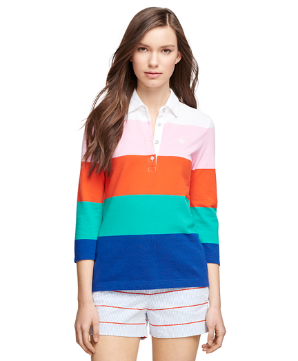three quarter sleeve polo shirt